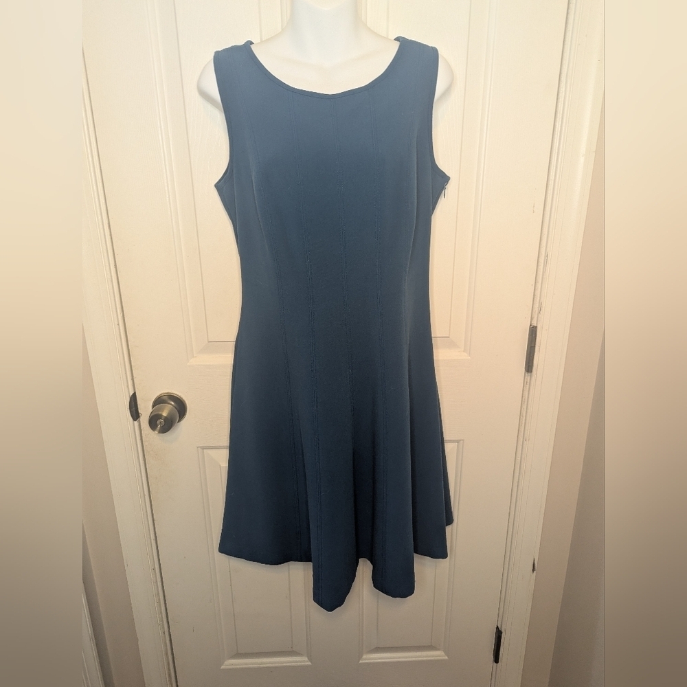 Ann Taylor Loft A-Line Sleeveless Teal Dress, Size 6